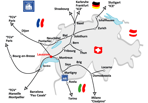Travel to Lausanne by Train