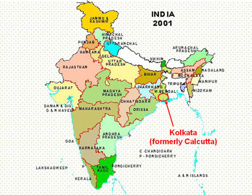 Kolkata India Map