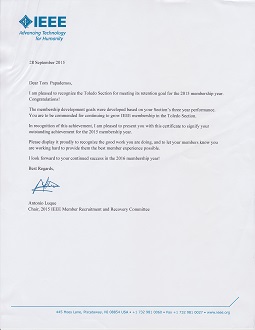 Outstanding Achievement Certificate Letter
