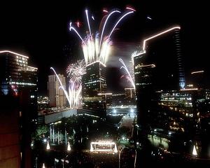 Houston Skyline Fireworks