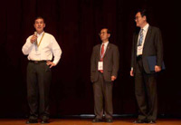 TPC Chair Stanislav Emelianov, UFFC President Jian-yu Lu and 2015 IUS General Chair Pai-Chi Li at the student paper award ceremony