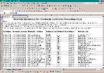  * Metadata Spreadsheet for Multimedia Files * 