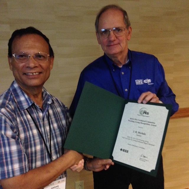 Jim Michalec receives his certificate
