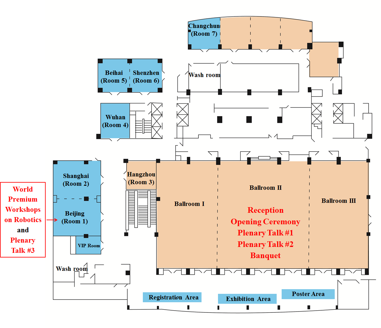 Floor Map of Conference Rooms IEEE icma2016