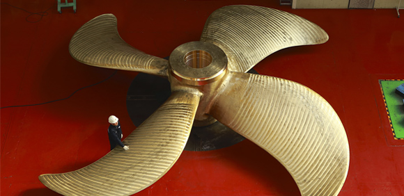 the 5,000th propeller produced by HHI